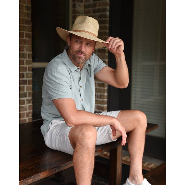 Natural Chapéu de Palha Safari - Estilo Johvan Tamanho Aberto 12 para venda a revendedores na Faire6