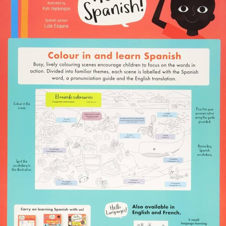 Texas Bookman - Wholesale Coloring & Activity Book - Kids & Baby - Hello Spanish! Colour In Spanish1