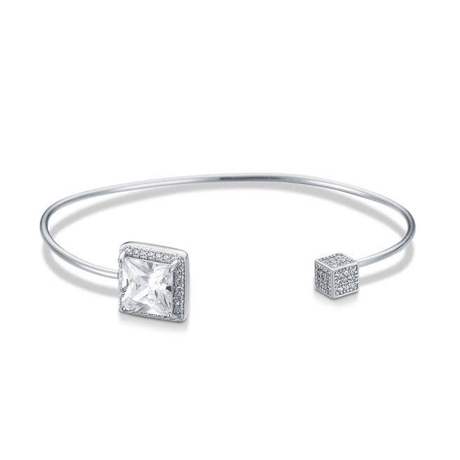 Laudic Co - Vendita all'ingrosso Bracciale a polsino - Bracciale quadrato Cube Accent Wire