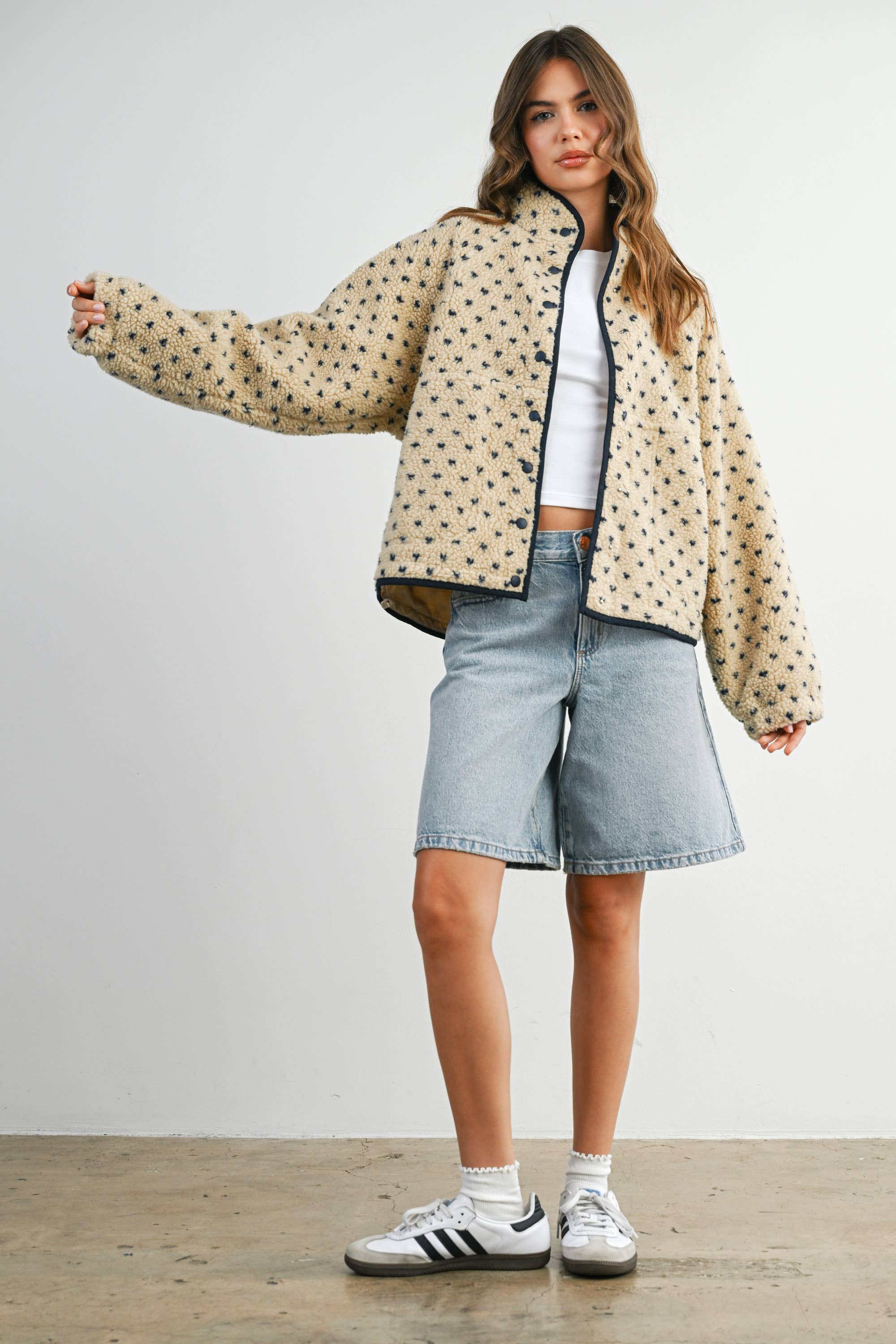 BUTTERMELON - Wholesale Jacket - Women's - High Pile Fleece Puffer Jacket - BMJ783148