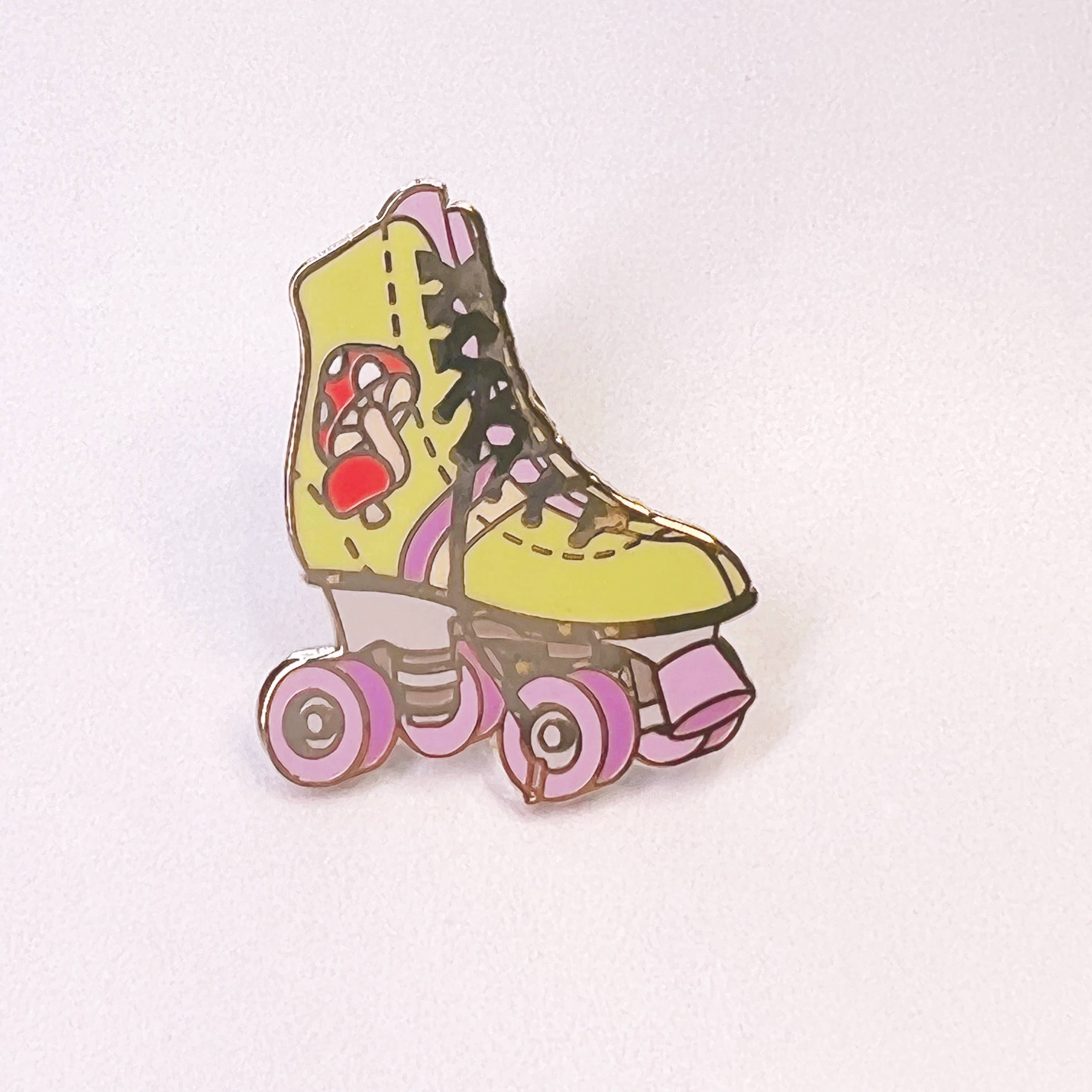 Wildflower + Co. - Wholesale Lapel Pin/Button - Roller Skate Enamel Pin - All4