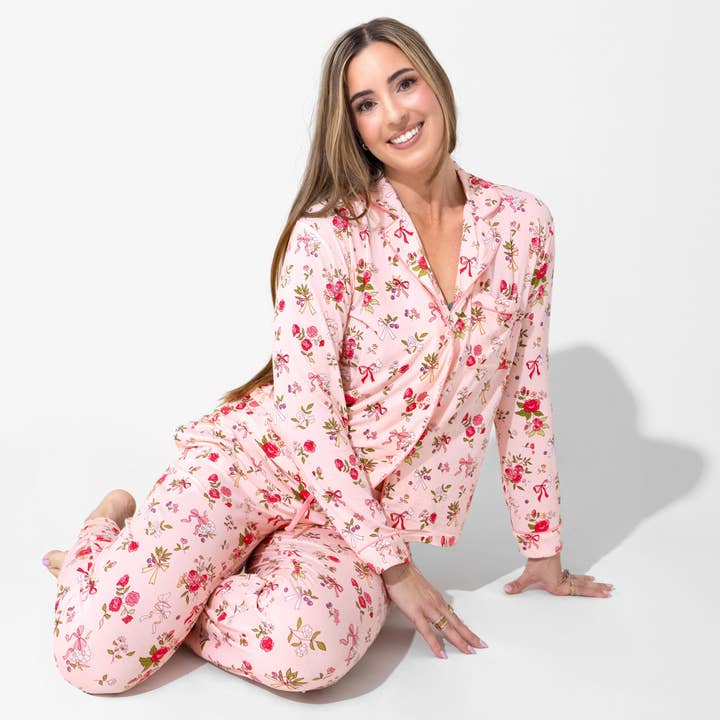 Bellabu Bear - Wholesale Pyjamaset - Dames - Bows & Blooms Bamboe Dames Pyjama Set