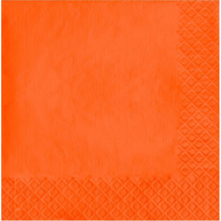 Bulk Party Decor - Wholesale Disposable Napkin - Sunkissed Orange Value Friendly Luncheon Napkins, 20/Pkg