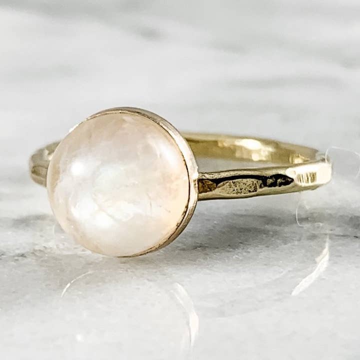 Moonstone 8mm Gemstone Ring for wholesale by Simply Chic Jewelry