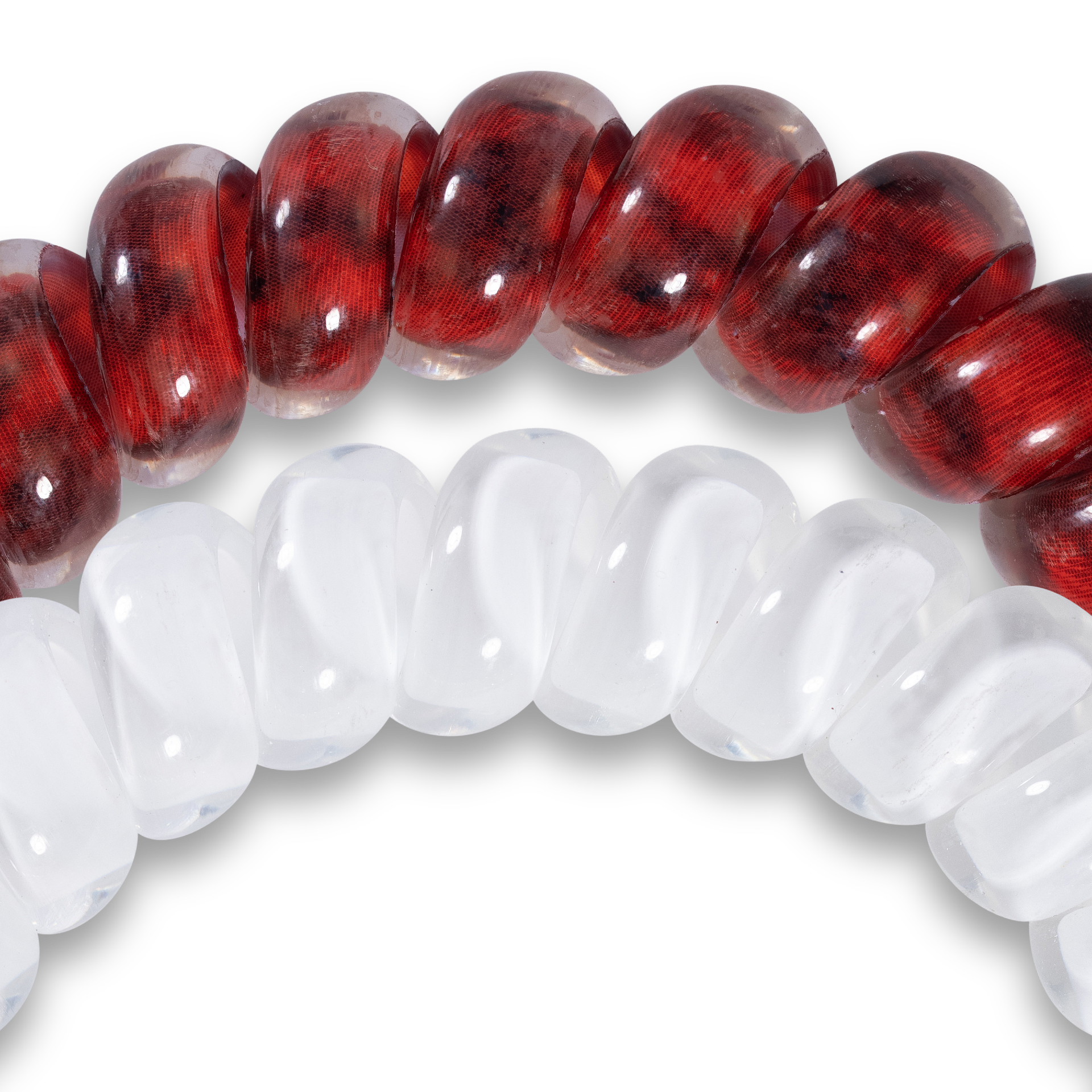 TELETIES - Wholesale Hair Tie - Spiral Hair Coils | Small | Univ. of Arkansas Hair Ties2