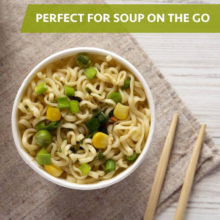 singleware - Wholesale Food Storage Container - Paper Soup Storage Containers With Lids | 8 Ounce Insulated Take Out Disposable Food Storage Container Cups For Hot & Cold Foods | Eco Friendly To Go Soup Bowls With Vented Lid | 50 Pack1