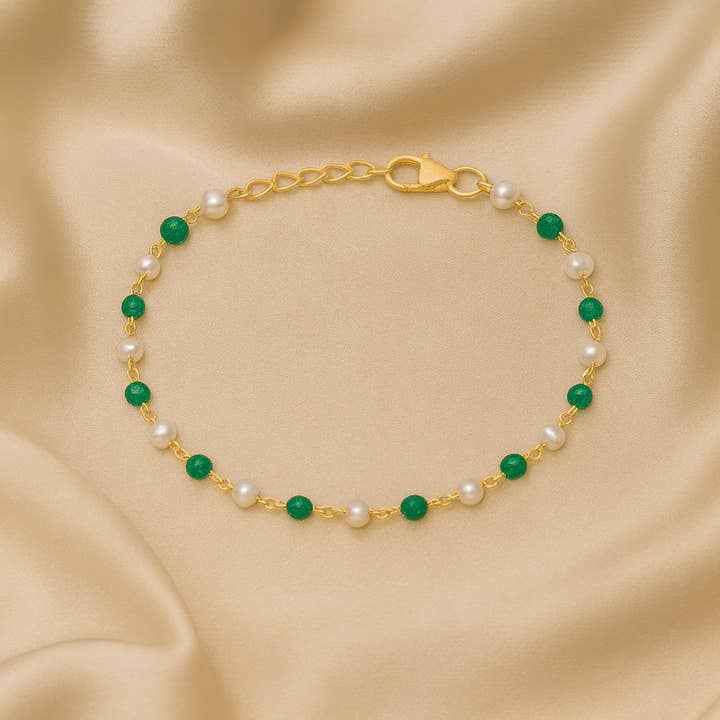 Bracciale in Onice Verde Nora per la vendita all'ingrosso da parte di Lisberg Jewellery