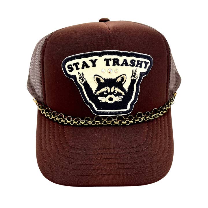 Billie Jane's Trucker Hats - Wholesale Trucker Hat - Women's - Stay Trashy . Raccoon . Embroidered Patch . Trucker Hat4