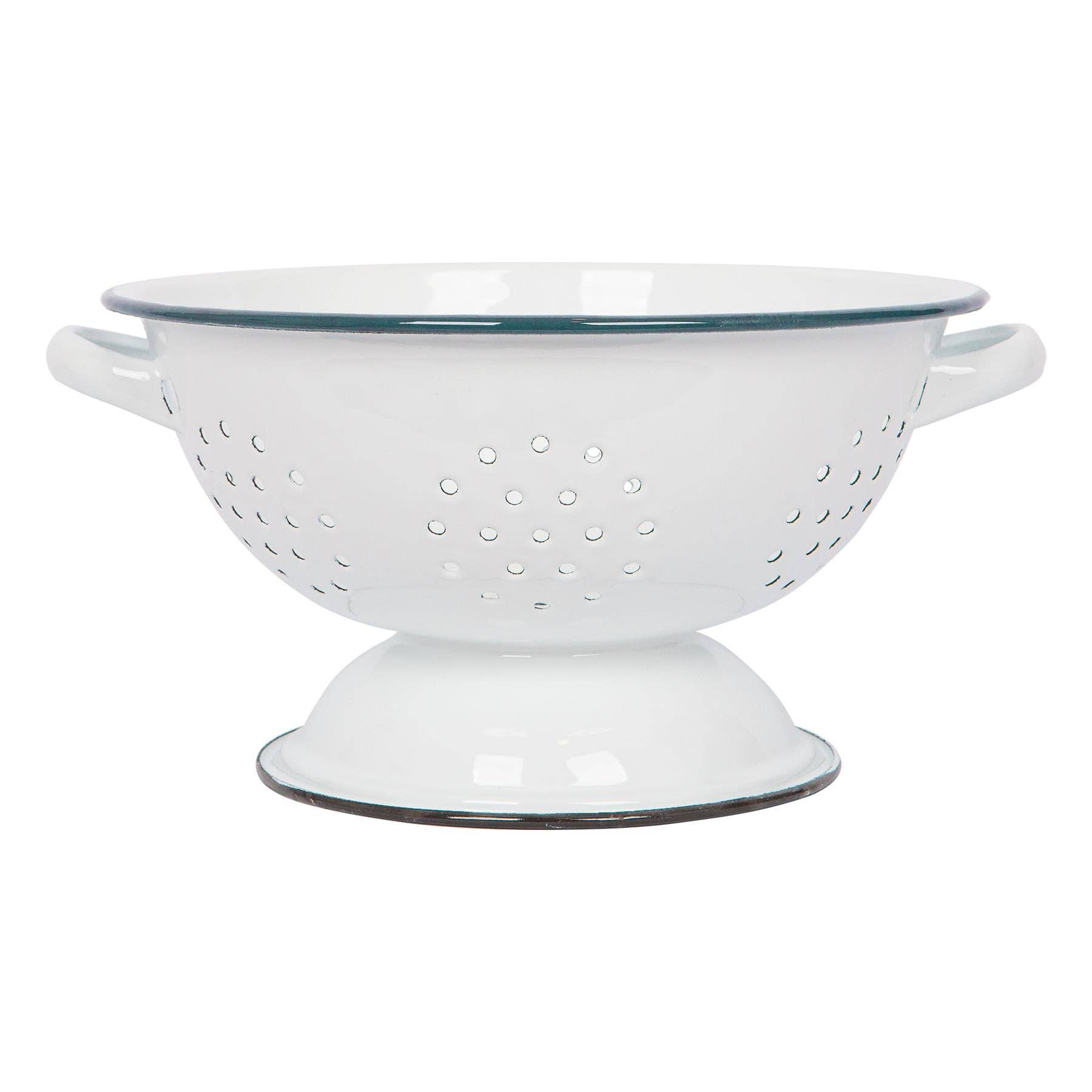 Rinkit Ltd - Wholesale Colander - 23.5cm White Enamel Colander - By Argon Tableware5