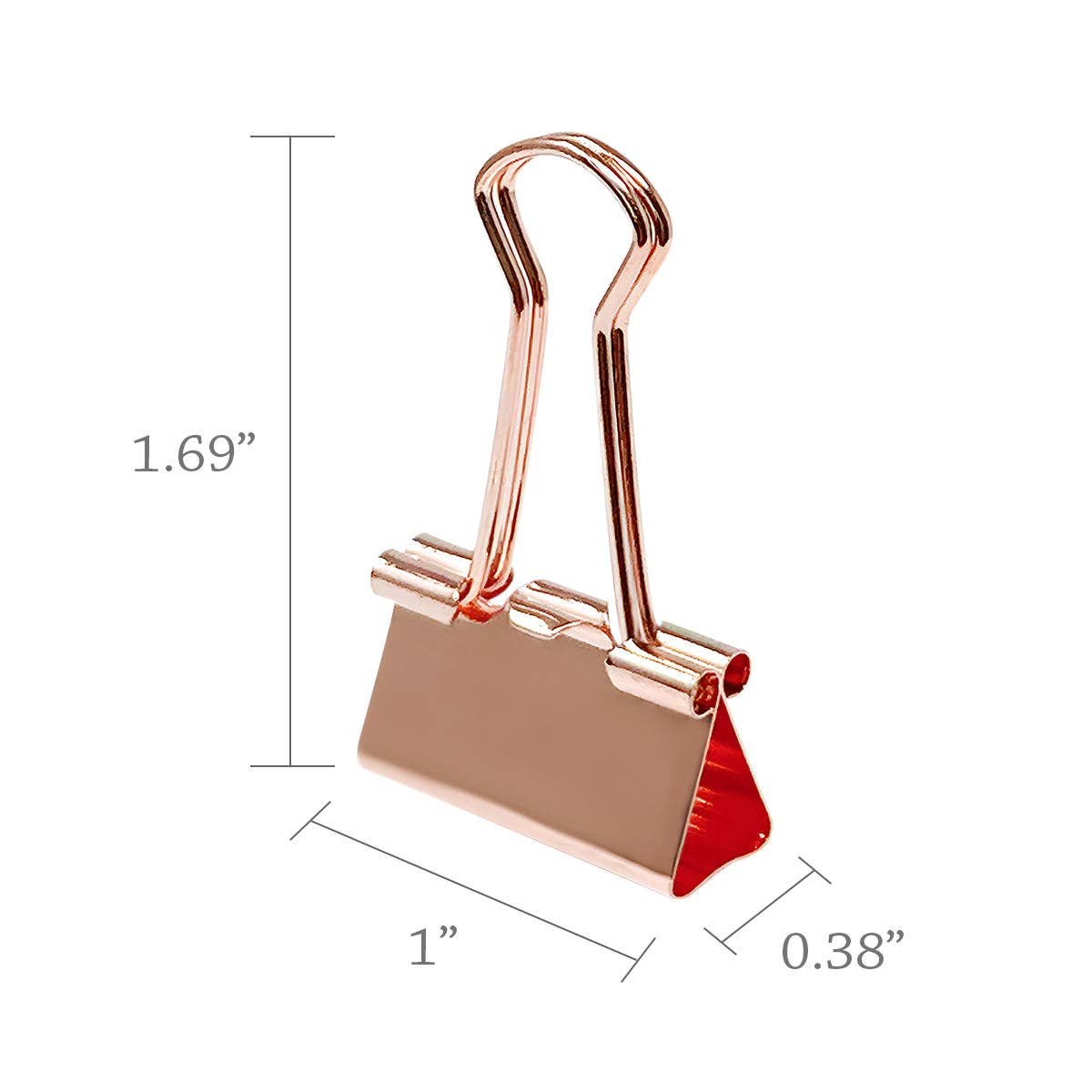 Wrapables.com - Vente Pince-notes - Pinces à reliure Wrapables en or rose pour bureau, pinces à papier1