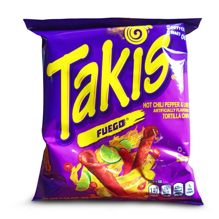 Takis Fuego || Hot Chili Pepper & Lime Tortilla chips 3.25 oz (90.3g) for wholesale by SaniLLC