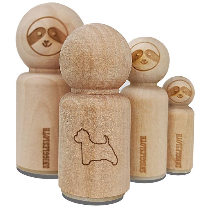 Sniggle Sloth - Wholesale Rubber/Decorative Stamp - Westie West Highland White Terrier Dog Outline Rubber Stamp for Stamping Crafting Planners