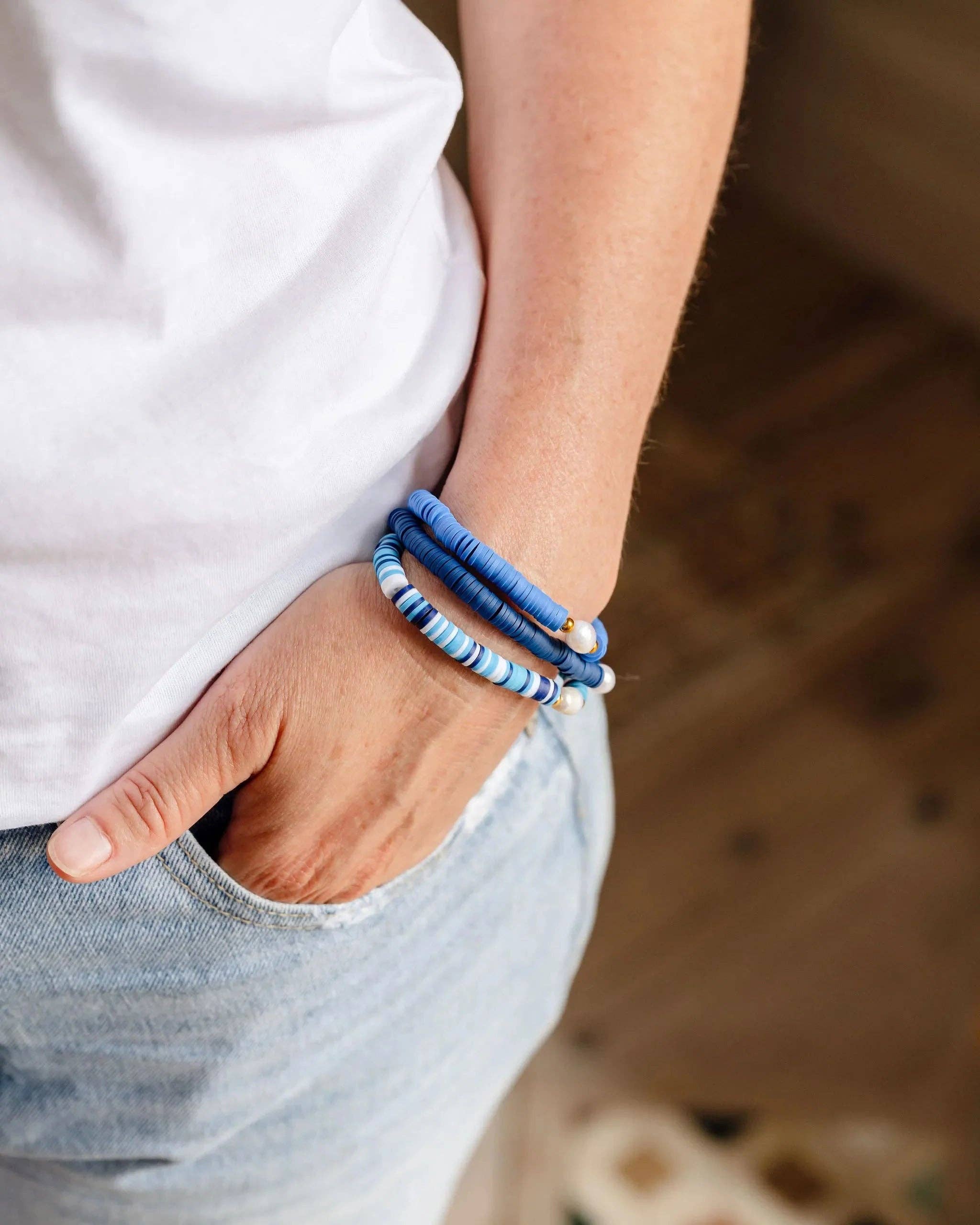 Greenwood Designs - Wholesale Beaded Bracelet - Pearl Pop Heishi Bead Bracelet29