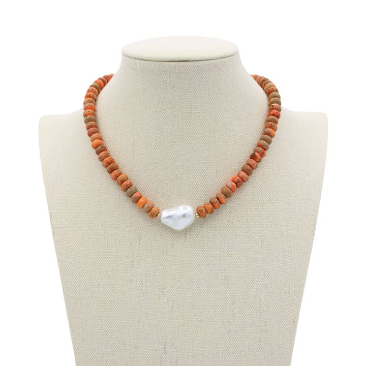 Traci's Beads - Wholesale Beaded/Pearl Necklace - Resort Necklaces - 5 Colors3