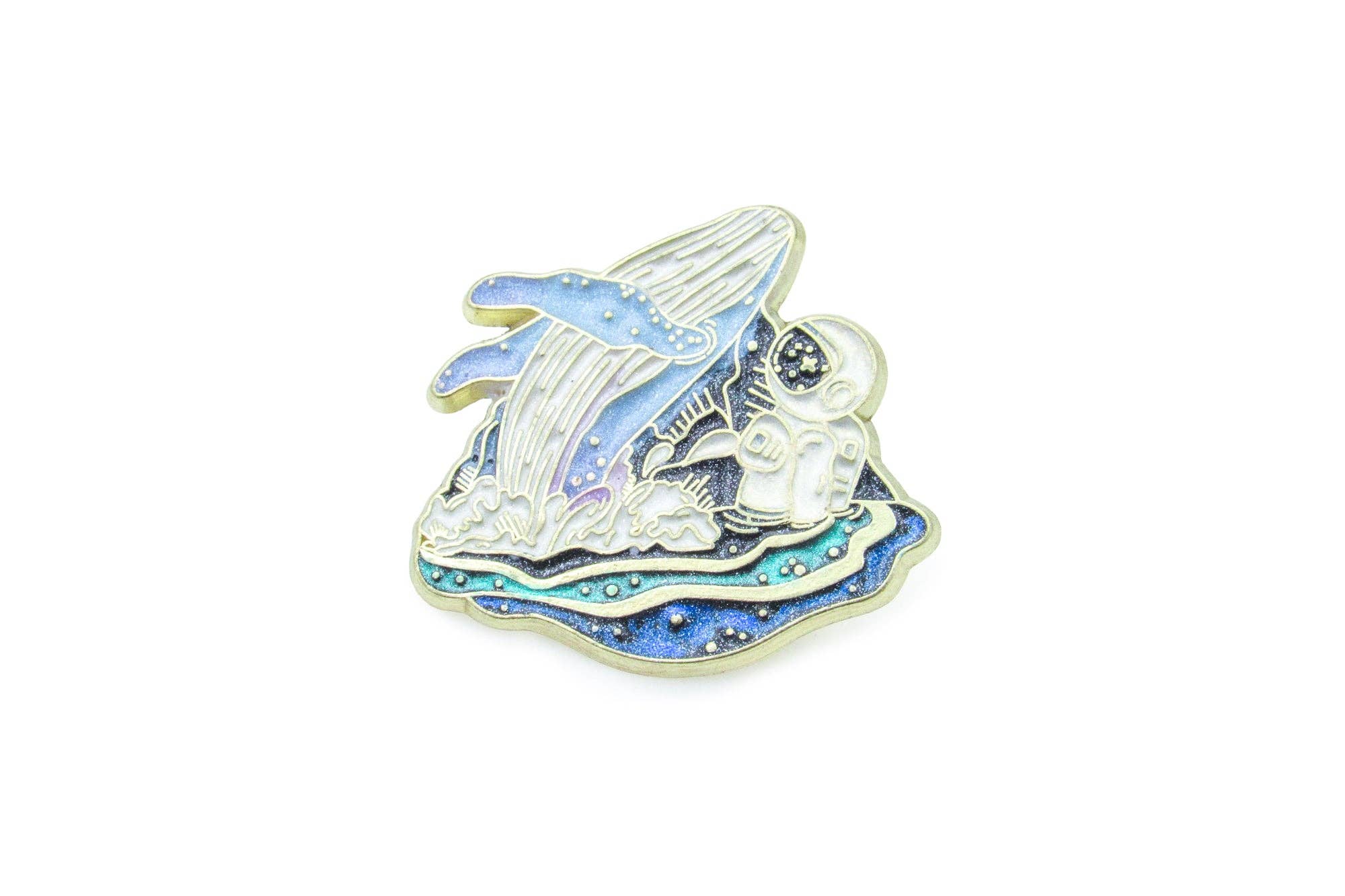 Oh, Heart! - Wholesale Lapel Pin/Button - Astronaut and Whale Enamel Pin