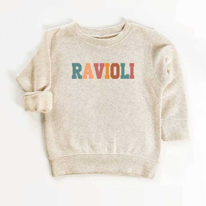 Camiseta infantil de ravioli – Tipografía retro para amantes de la comida para venta al por mayor de EnjoyMyDesign