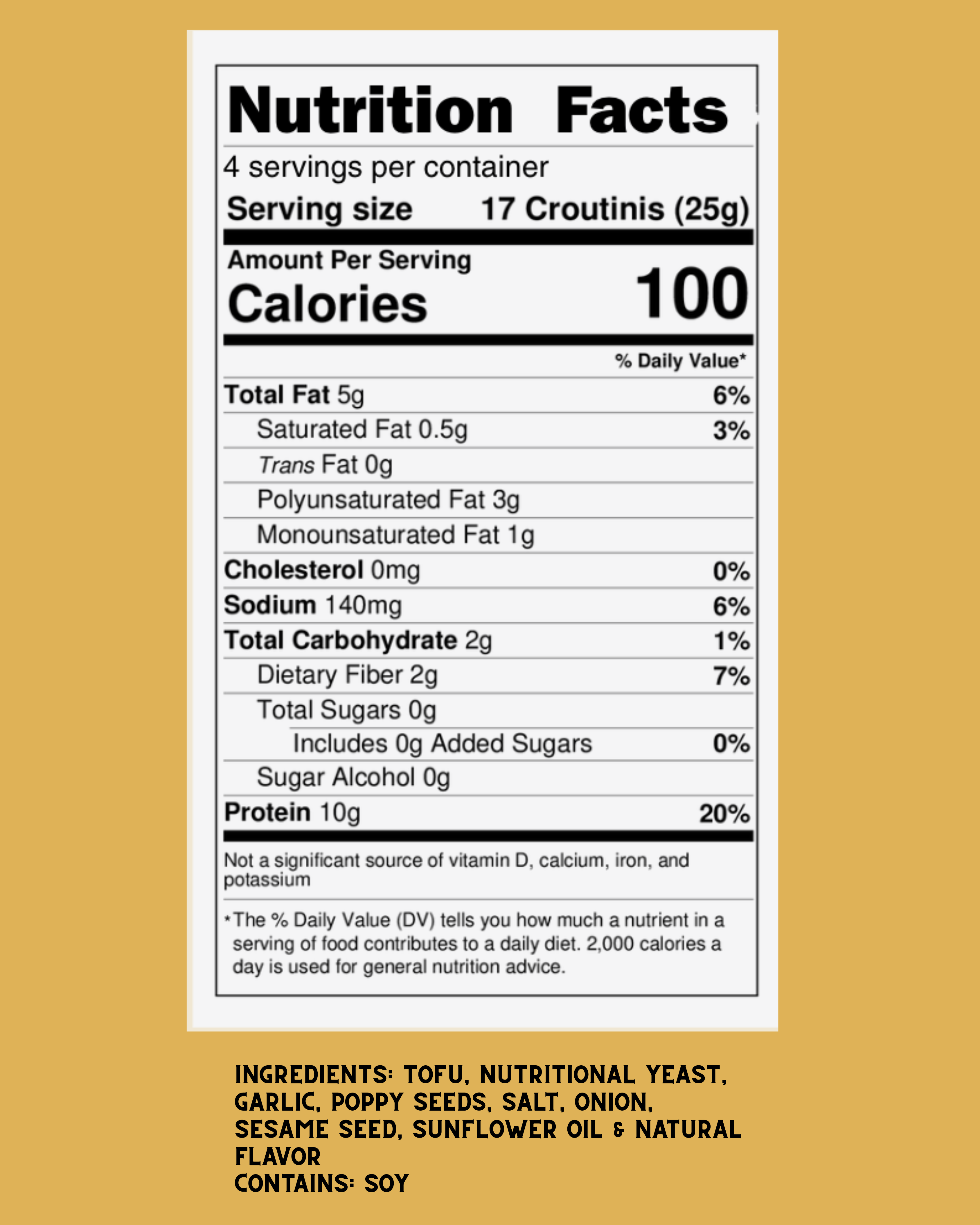 Croutinis - Wholesale Puffed Snack - Everything Bagel Crouton - High Protein, Low Carb & Gluten Free, Pantry Size 5oz Bags3
