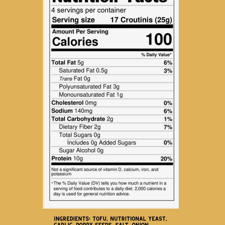 Croutinis - Wholesale Puffed Snack - Everything Bagel Crouton - High Protein, Low Carb & Gluten Free, Pantry Size 5oz Bags3