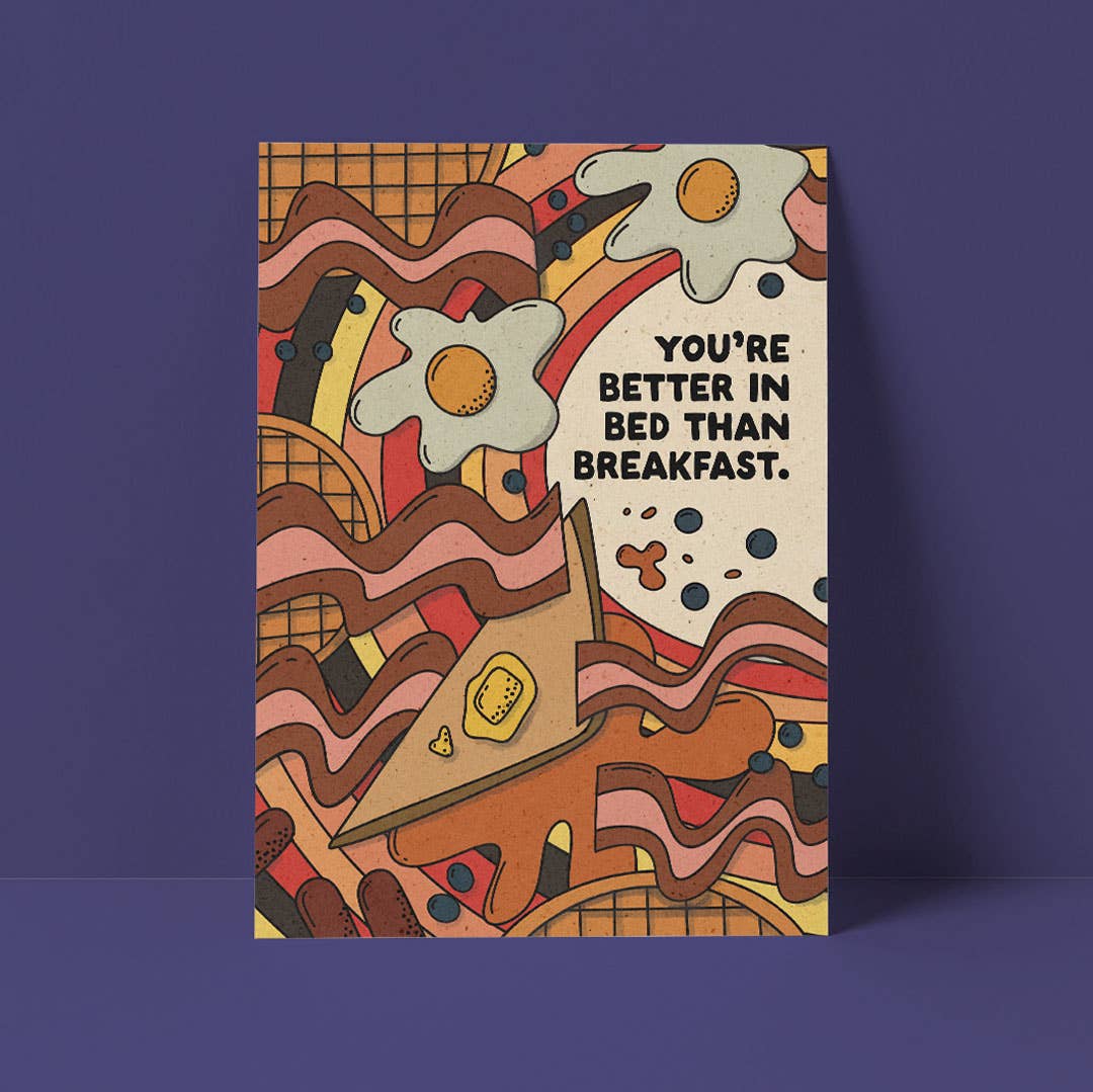 Pretty Good Cards – Engroshandel Kærlighedskort – Bedre end morgenmad i sengen kort