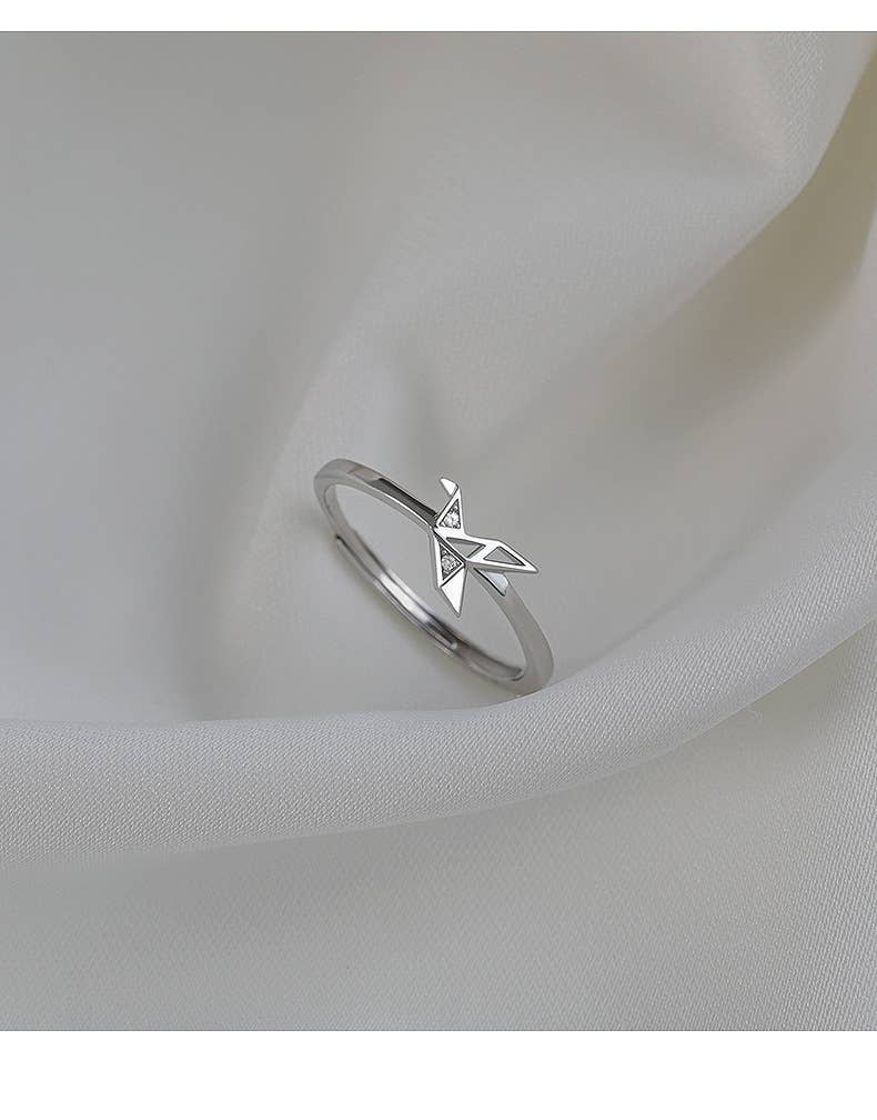 Gemscape UK – wholesale Band/stacked ring – Beautiful Intricate Bird Silver Ring - Unique Jewelry2