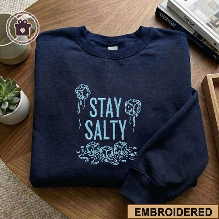 Embroidered Stay Salty Melt ICE Tee, ICE Resistance Sweater for wholesale by ClevorFit