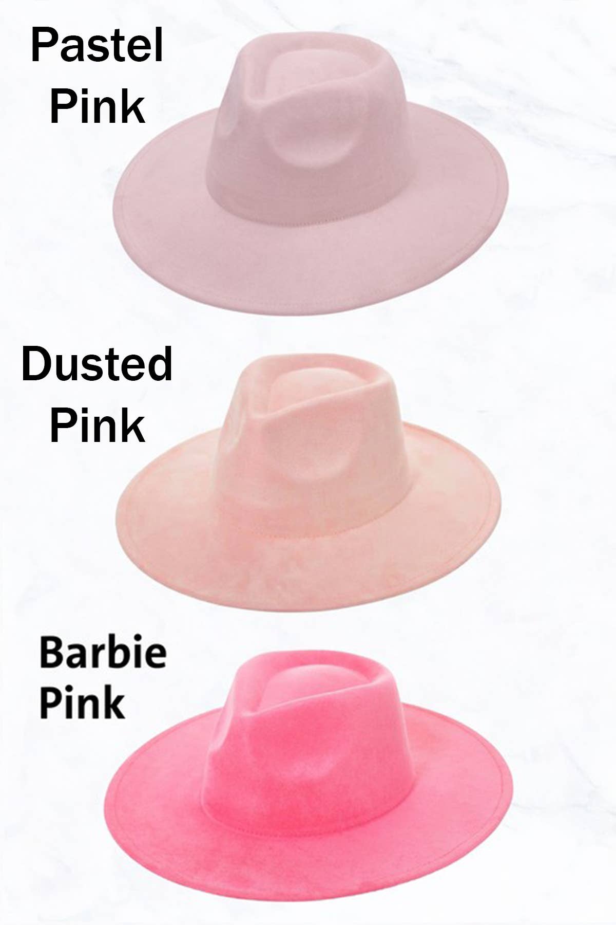 Suzie Q USA - Vendita all'ingrosso Fedora - Donna - Cappello Fedora in Camoscio con Ampie Tese e Corona a Goccia20