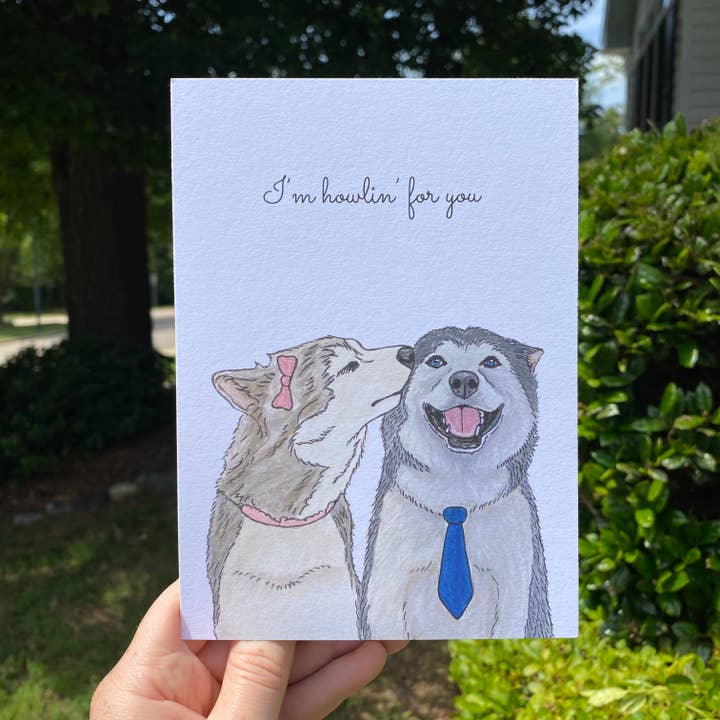 Howlin' For You Card voor wholesale door Victoria Lowry Art