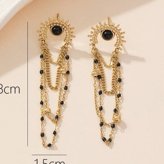 Blossom bijoux - Wholesale Dangle Earrings - 24BOA024 Stainless Steel Stud Earrings0