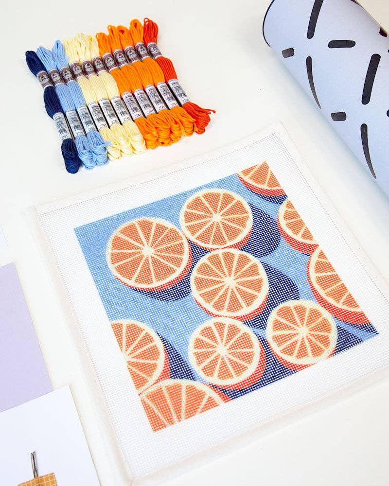Unwind Studio - Wholesale DIY Craft Kit - Agrumes Needlepoint Kit7