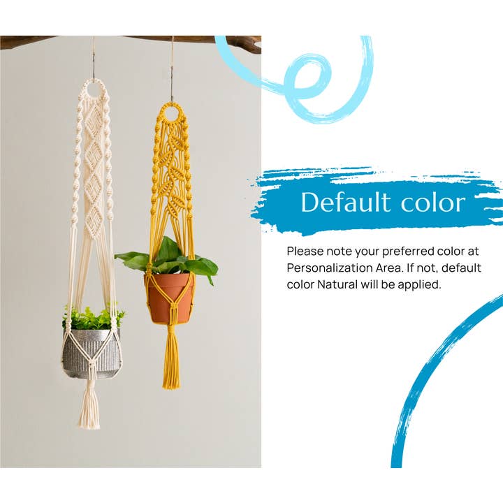 BeanDaikon - Wholesale Hanging Planter - Macrame Plant Hanger I71