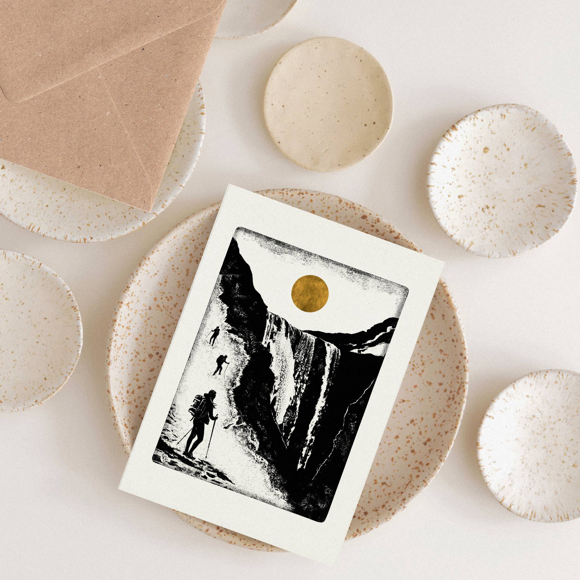 Luke Holcombe Studio – wholesale Everyday greeting card – Cascade Individual Card (A6) Waterfall Hiking Landscape4