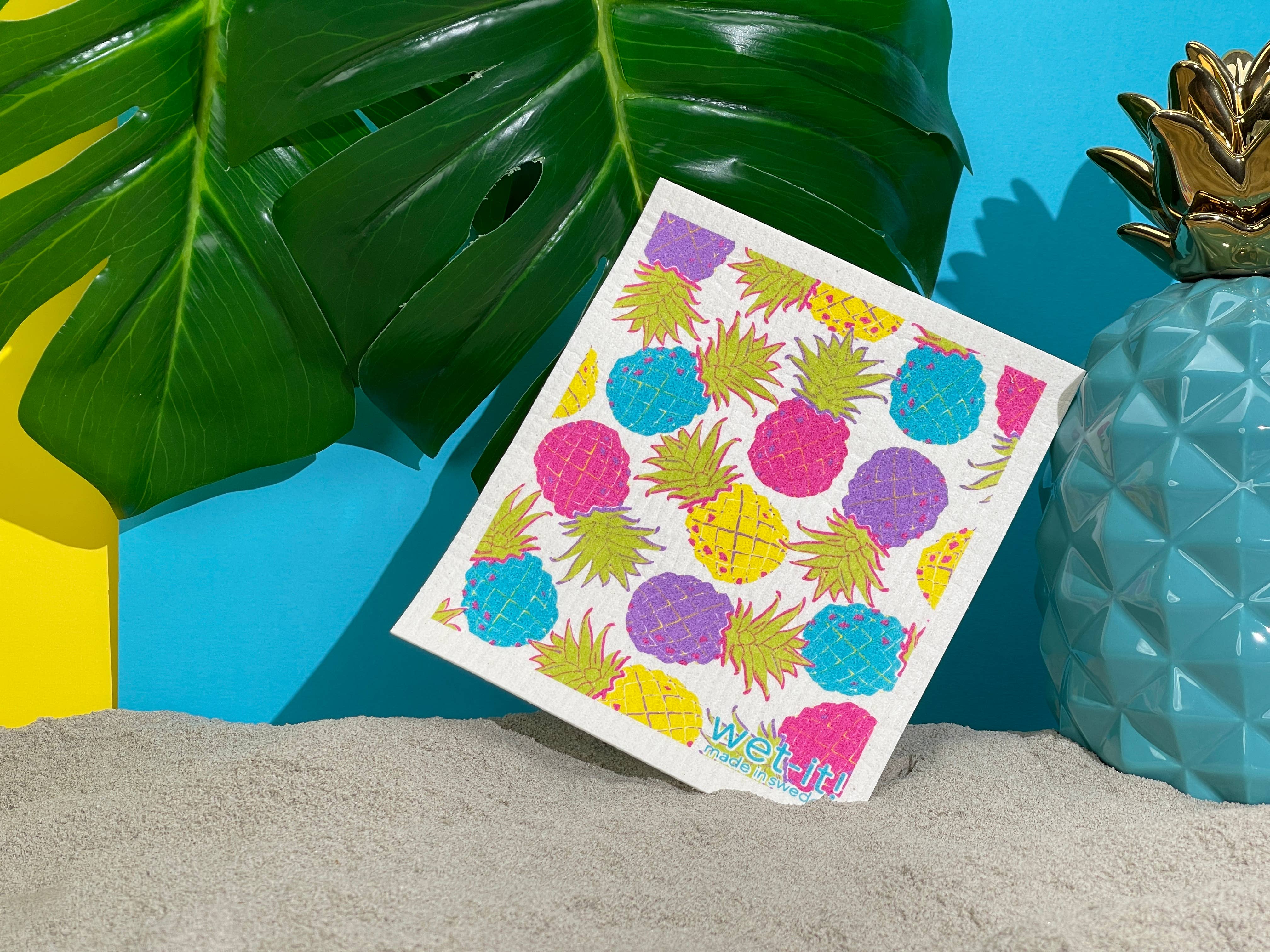 Wet-it! - Wholesale Dishcloth - Hawaiian Pineapple Swedish Cloth2