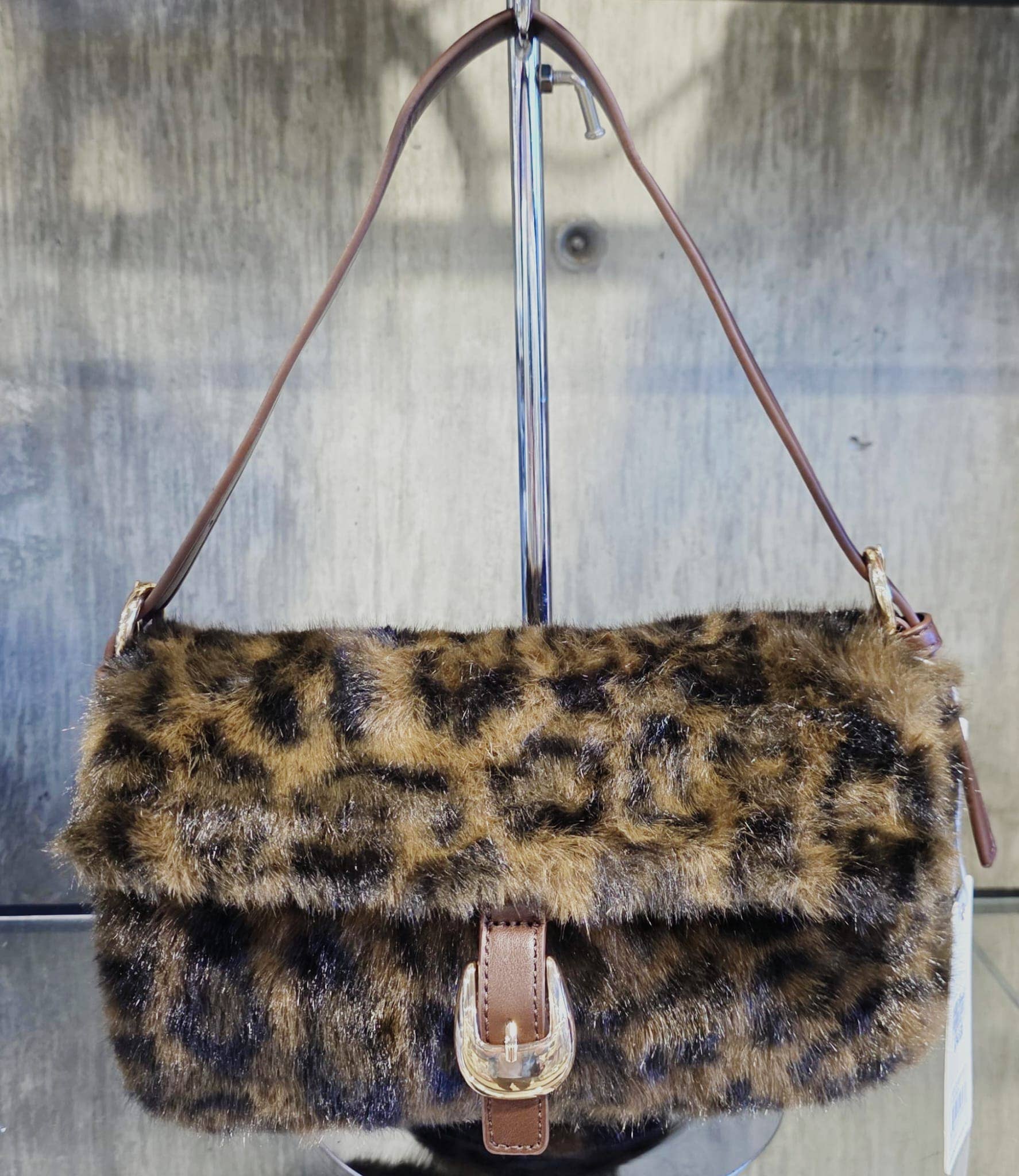 Oblige by G - Vente Sac porté épaule – femme - Sac à bandoulière en fausse fourrure 616479