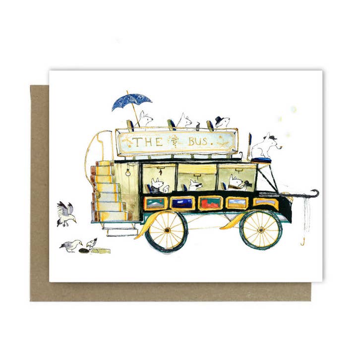 Greeting Card --- Party Bus for wholesale by Chloe & Helen