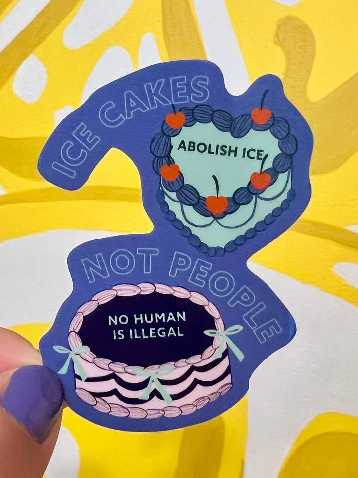 Autocolante "Confeitar Bolos, Não Pessoas" - autocolante pelos direitos dos imigrantes por atacado de Overseasoned