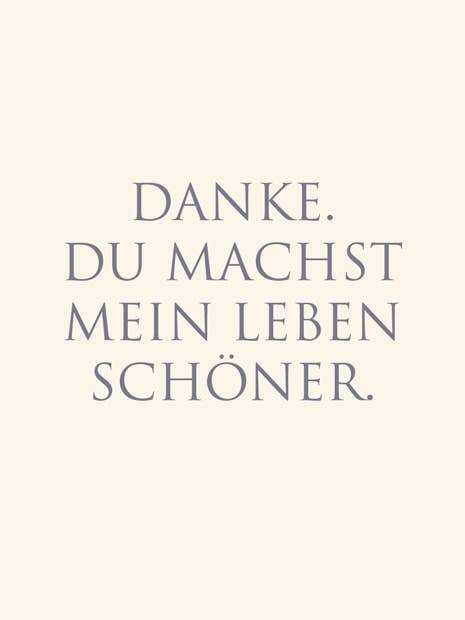 Ansichtkaart "THANK YOU. You make my life more beautiful..." voor wholesale door WUNDERWORT by Angela Gwinner