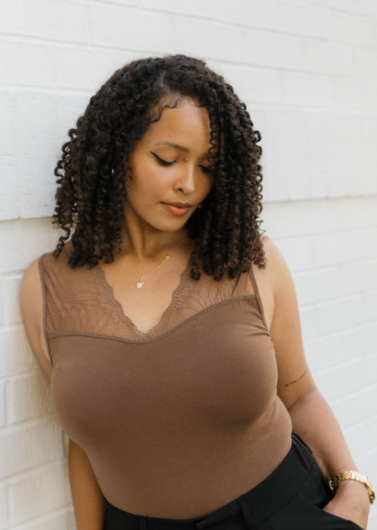 ELIETIAN - Vente Haut en maille – femme - Top réversible avec insert en dentelle77