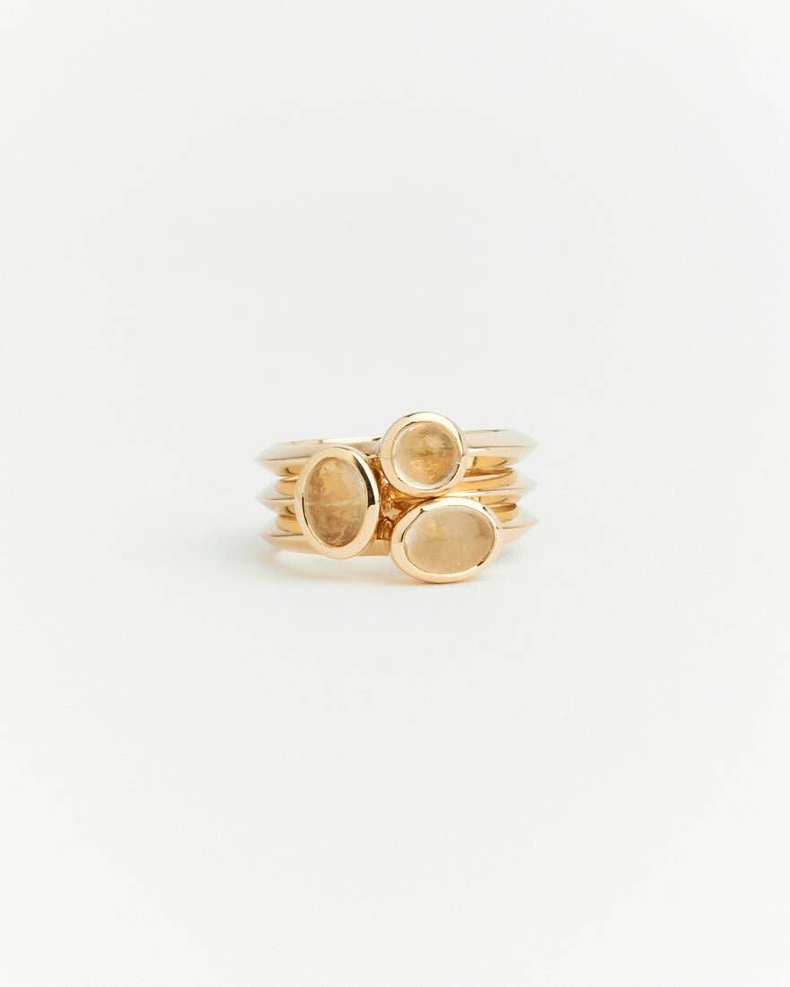 Sophie Blake - Venta al por mayor Anillo con gemas - Anillo Trinidad Cuarzo Limón4