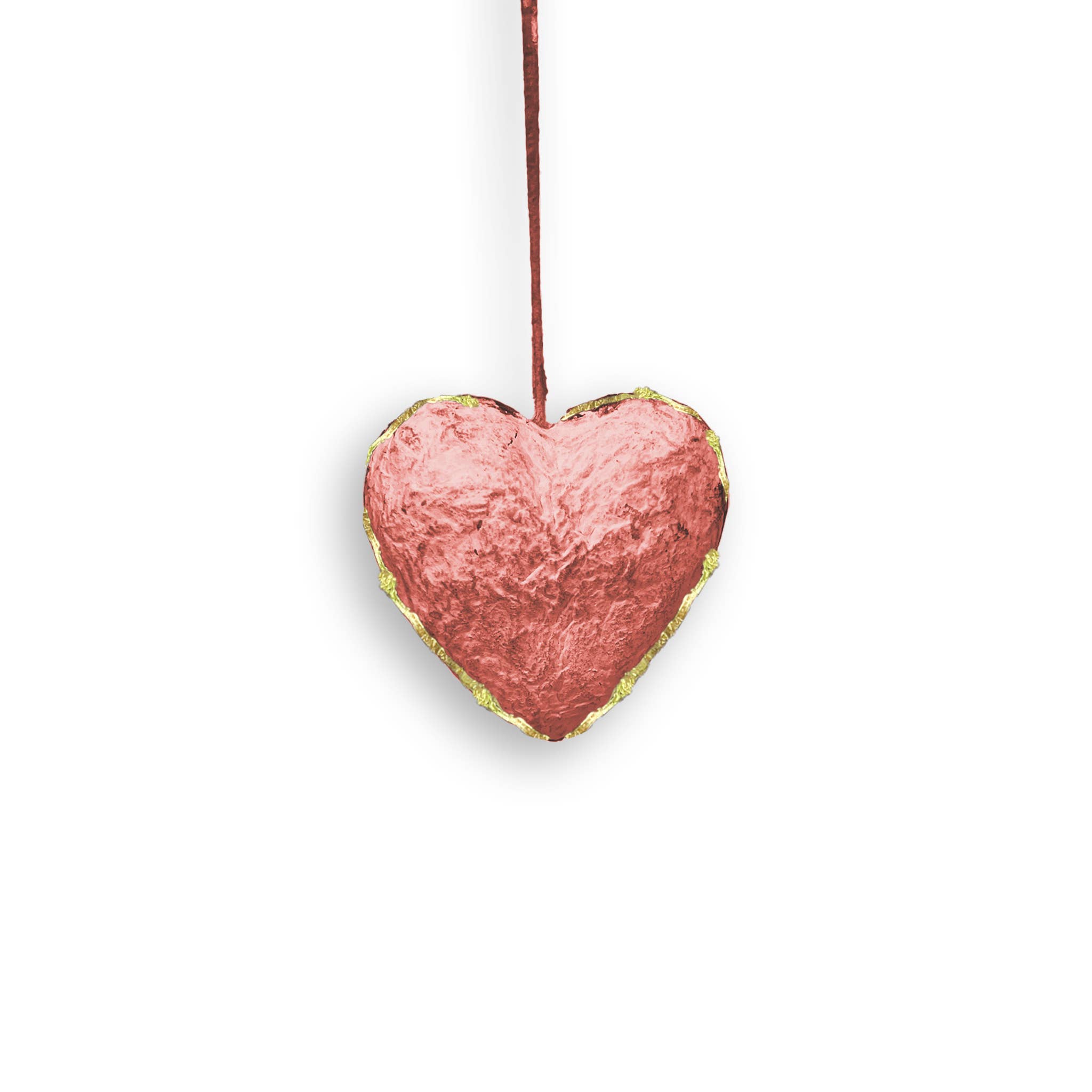 French Graffiti - Wholesale Ornament - Paper Mache Heart Ornaments1