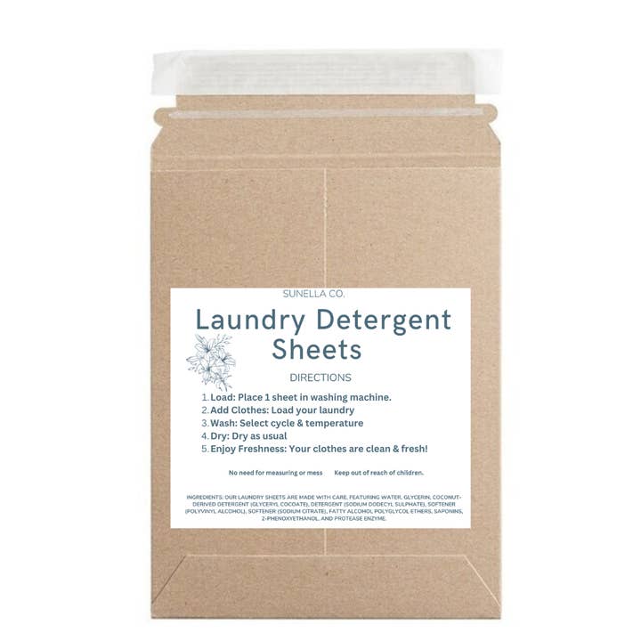 Sunella Co. - Wholesale Laundry Detergent Powder/Pods - Laundry Detergent Sheets (30 loads)1