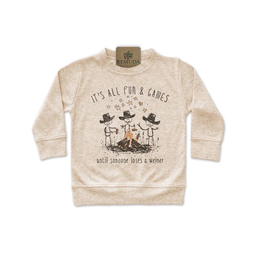 Remuda Western Wear - Wholesale Shirt - Baby - It's All Fun & Games Until Someone Loses A Weiner - Infant Pullover2