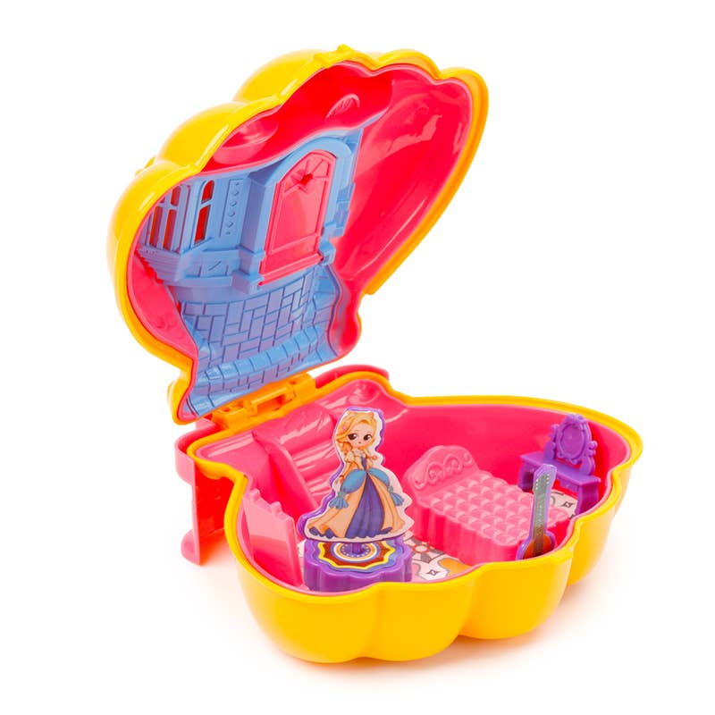 Puckator EU - Wholesale Klassiek speelgoed - Kinderen - Mini pocketwereldspeelgoed in schelpvorm met zeemeermin en prinses2