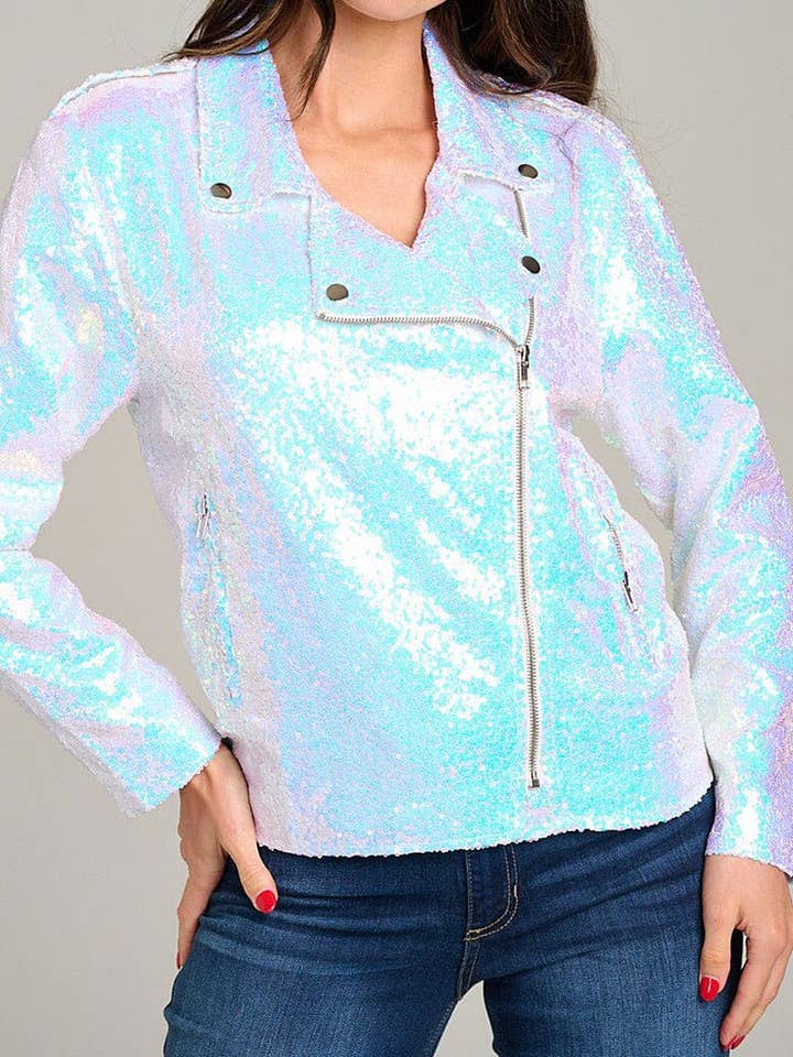 ZIPPER CLOSURE FRONT POCKET SEQUINS JACKET and other Purchase Wholesale sequin bomber jacket. Free Returns & Net 60 Terms on Faire trending on Faire.