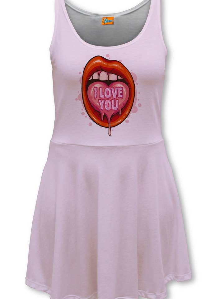 Mini dress Love You Fishiki | VEST-MINI.12 for wholesale by Fishikii