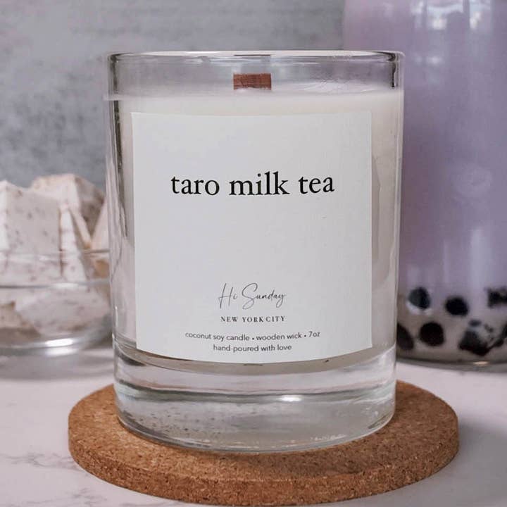 Hi Sunday Collective - Wholesale Jar/Filled Candle - TARO MILK TEA0