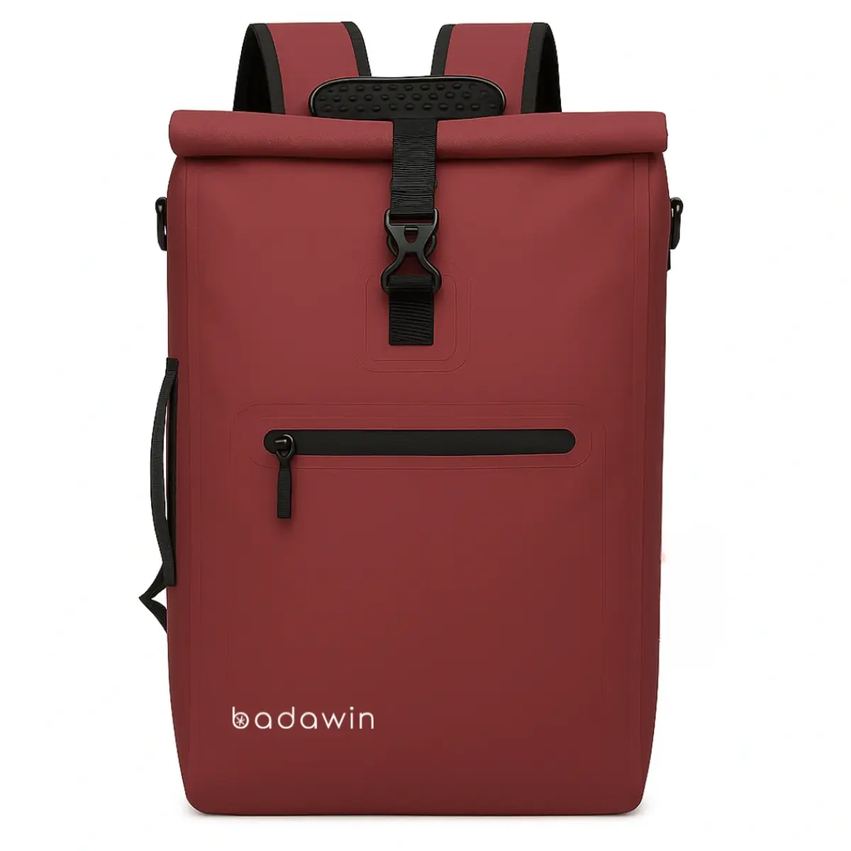 BADAWIN - Wholesale Biking Accessories - Ali waterproof bike backpack – 2-in-1 burgundy pannier1