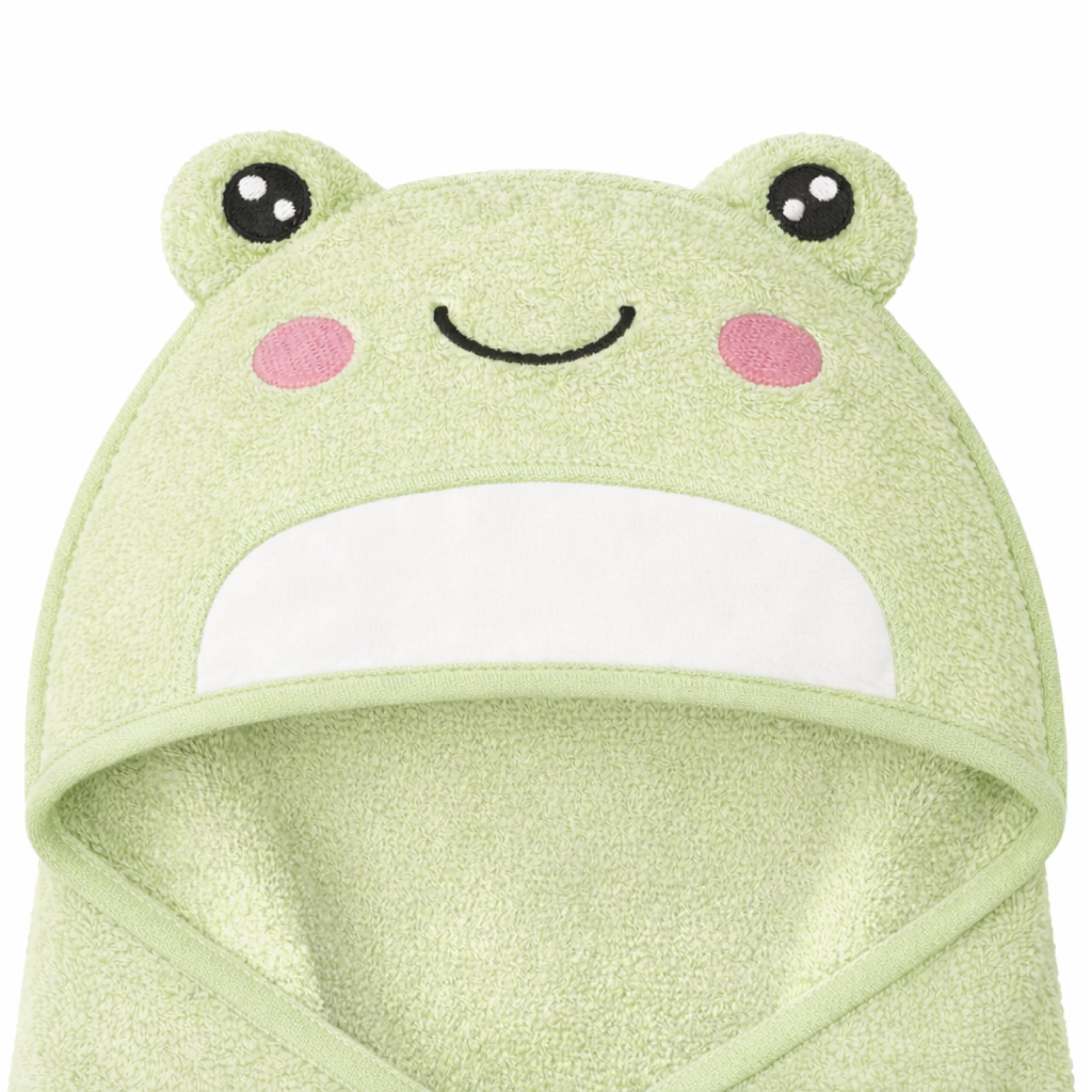 Frog KeaBabies Cuddle Baby Hooded Towel for wholesale on Faire11