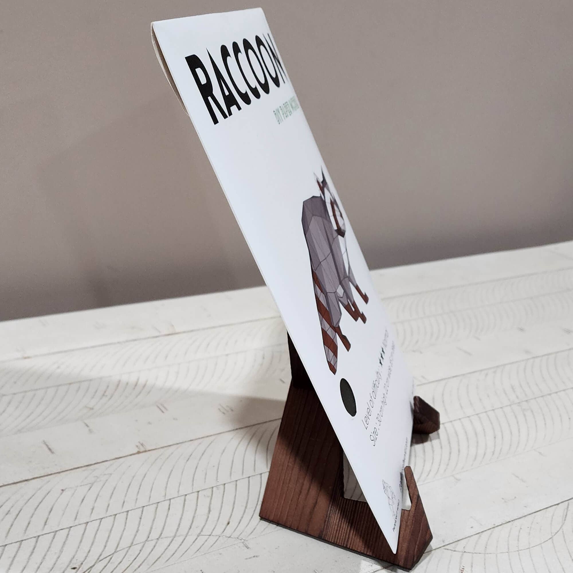 PAPERCRAFT WORLD – Kit de artesanato DIY por atacado – Raccoon Modelo 3D PaperCraft Origami13