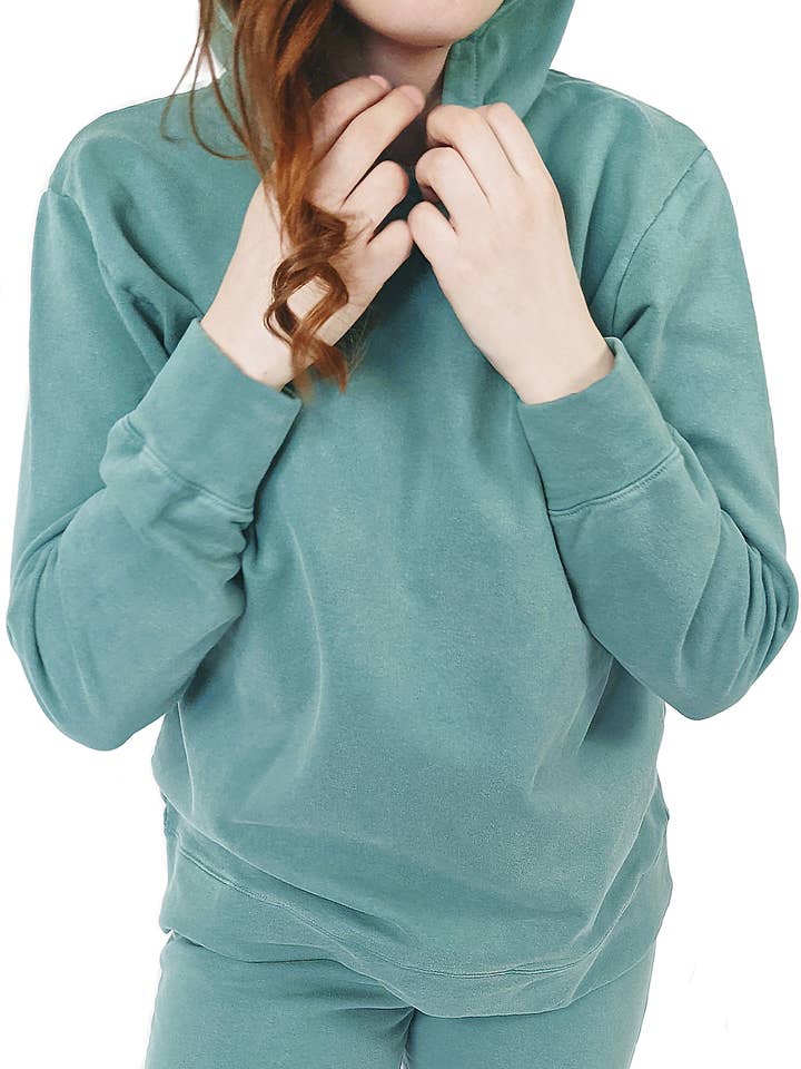 Pullover Quente Capuz Cotton Blend Forrado por atacado de Jacarandá