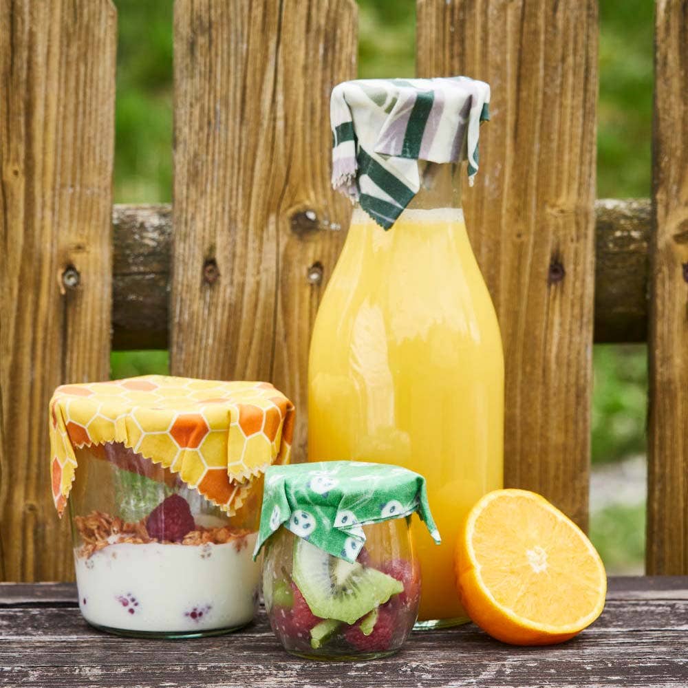 Pandoo - Wholesale Food Storage Wrap/Bag - Beeswax cloths starter set | 3 sizes2